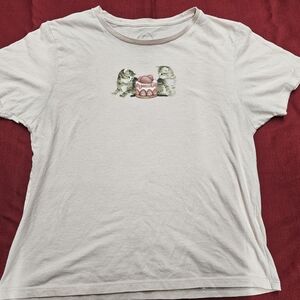 Women's HI Res T-shirt With Kitten Graphic Size XL